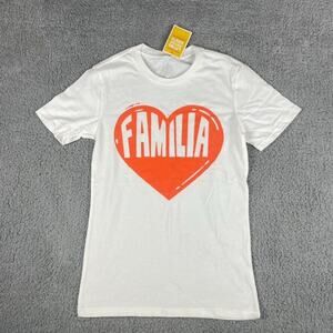 Latino Heritage Month Women's X-Small White Familia Heart Short Sleeve T-Shirt